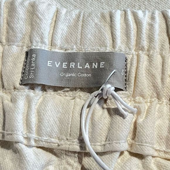 Everlane The Canvas Organic Cotton Pull-On Pant Wide Leg Bone Size S NWT - Picture 12 of 13